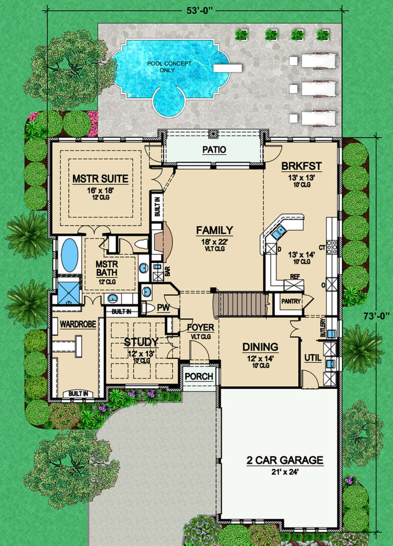House Plan House Plan #24711 Drawing 1