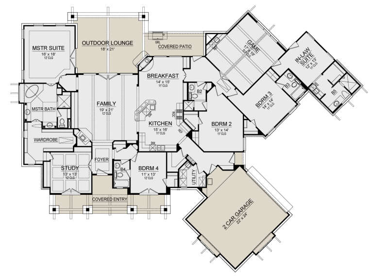 House Plan House Plan #24714 Drawing 1