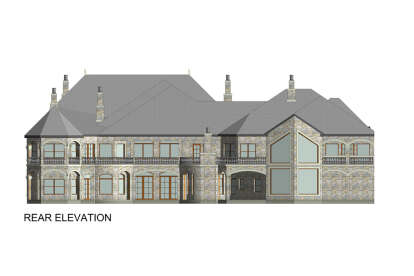 Luxury House Plan #5445-00422 Elevation Photo