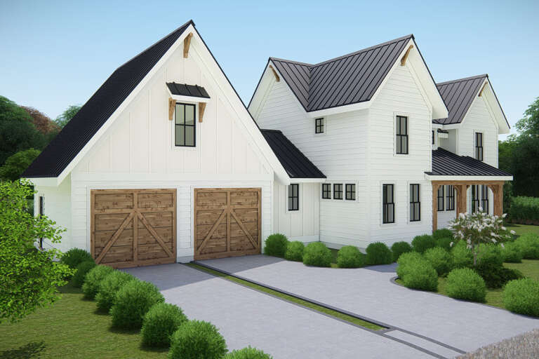 Modern Farmhouse House Plan #3571-00001 Elevation Photo