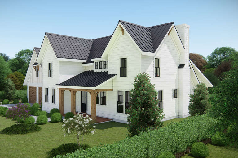 Modern Farmhouse House Plan #3571-00001 Elevation Photo
