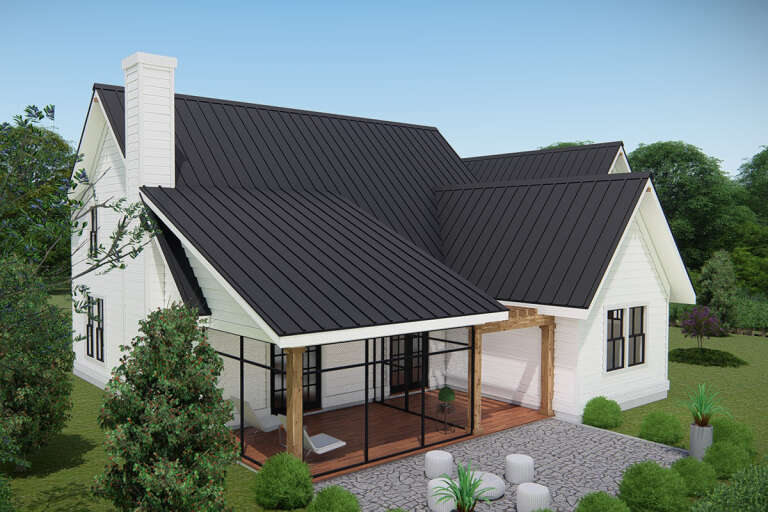 Modern Farmhouse House Plan #3571-00001 Elevation Photo