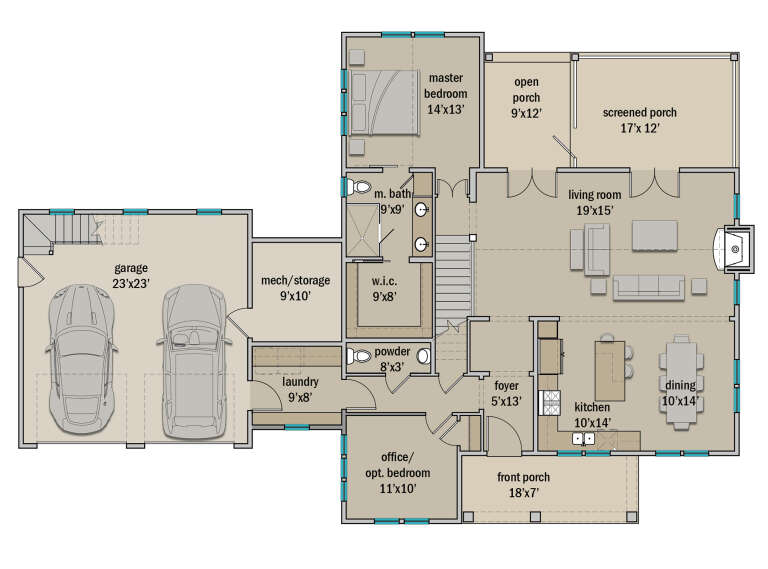 House Plan House Plan #24719 Drawing 1