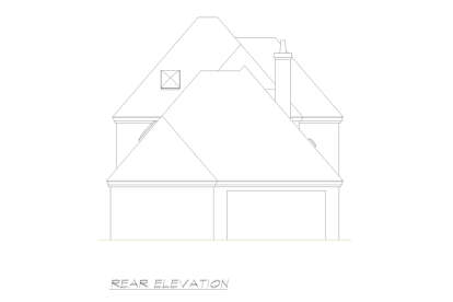 European House Plan #5445-00424 Elevation Photo