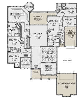 Main Floor for House Plan #5445-00427