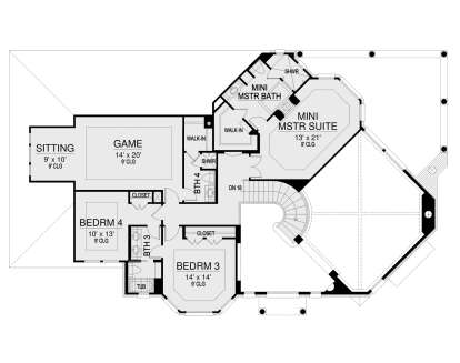 Second Floor for House Plan #5445-00429