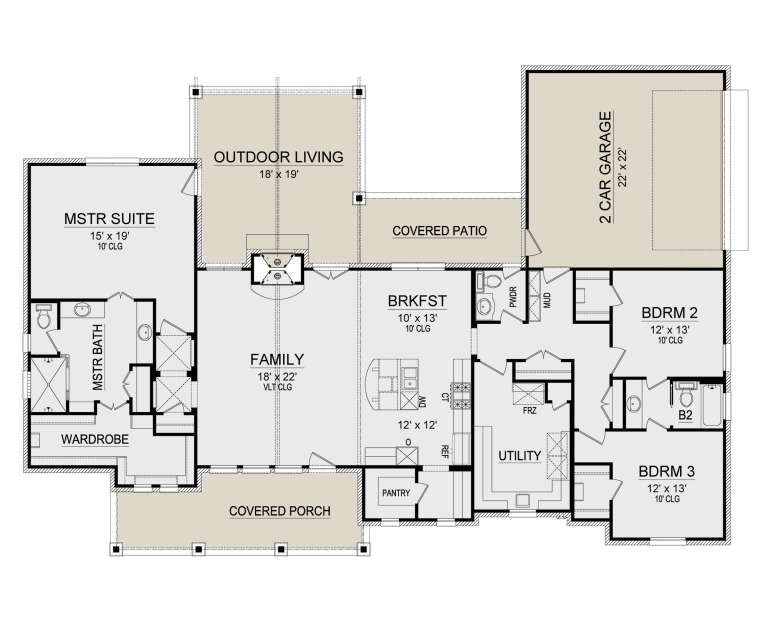 House Plan House Plan #24727 Drawing 1