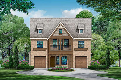 European House Plan #5445-00433 Elevation Photo