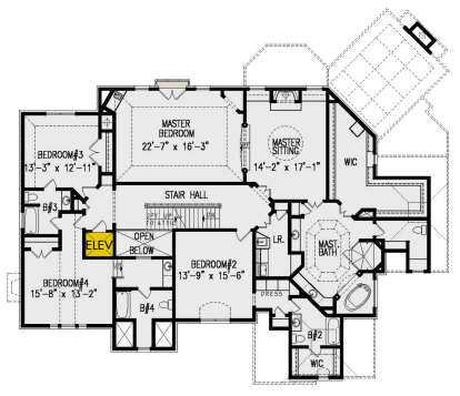 Second Floor for House Plan #699-00281