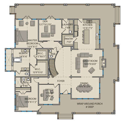 Main Floor for House Plan #3571-00002