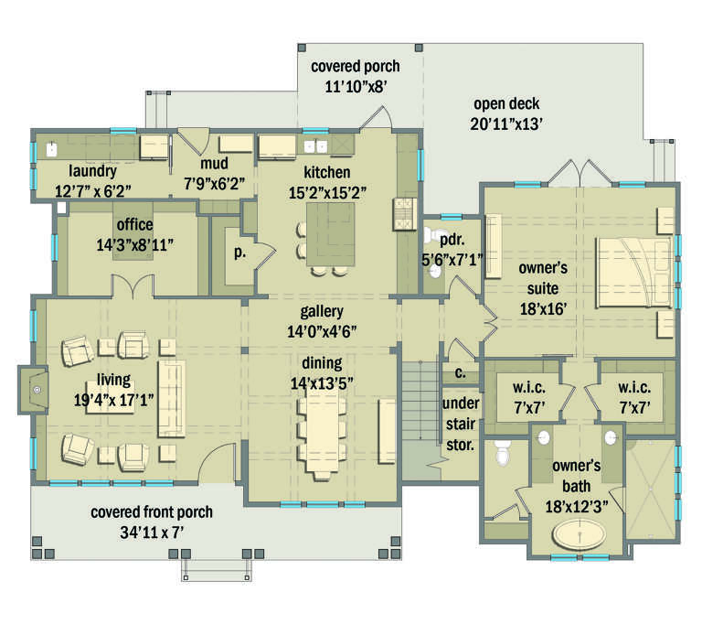 House Plan House Plan #24734 Drawing 1
