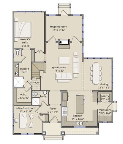 Main Floor for House Plan #3571-00004