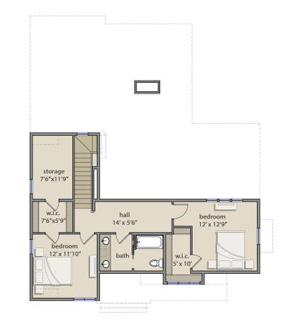 Second Floor for House Plan #3571-00004