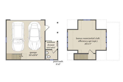 Detached Garage/Bonus Room for House Plan #3571-00004