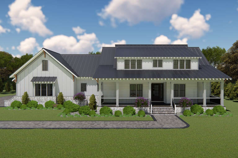 Modern Farmhouse House Plan #3571-00005 Elevation Photo