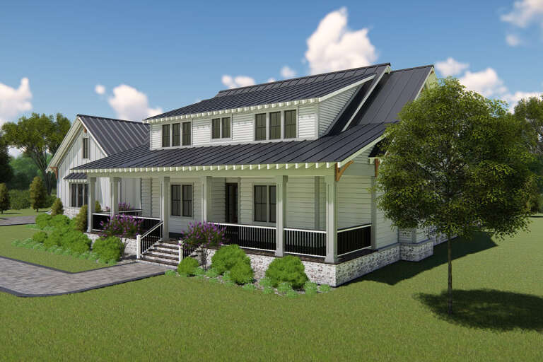 Modern Farmhouse House Plan #3571-00005 Elevation Photo