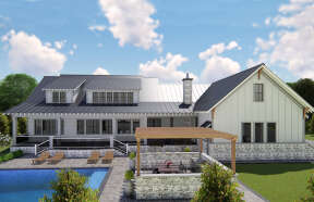Modern Farmhouse House Plan #3571-00005 Elevation Photo