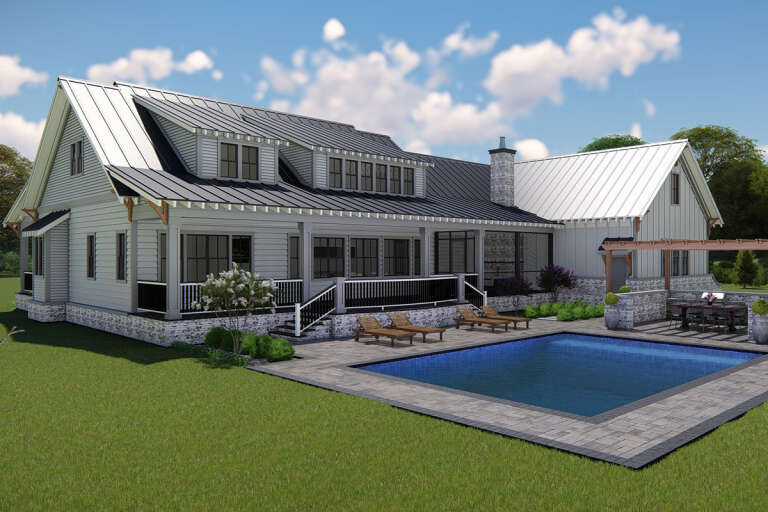 Modern Farmhouse House Plan #3571-00005 Elevation Photo