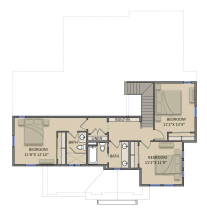 Second Floor for House Plan #3571-00006