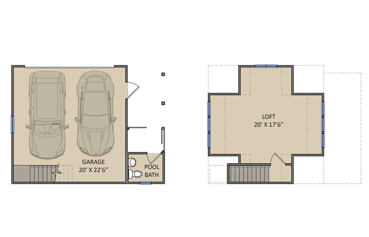 Detached Garage/Loft for House Plan #3571-00006