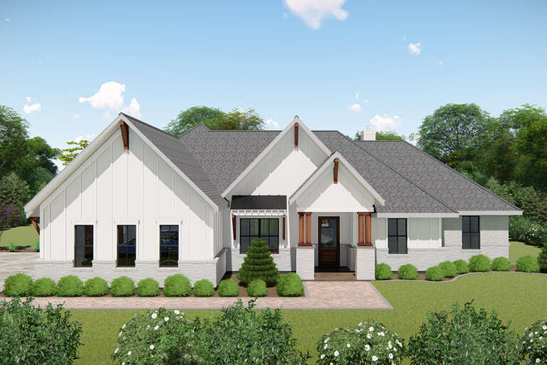Modern Farmhouse House Plan #3571-00007 Elevation Photo