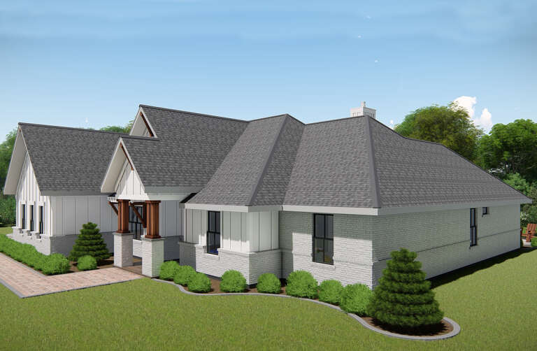 Modern Farmhouse House Plan #3571-00007 Elevation Photo