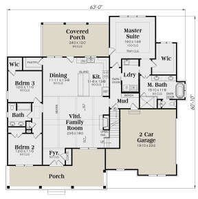 Main Floor for House Plan #009-00294