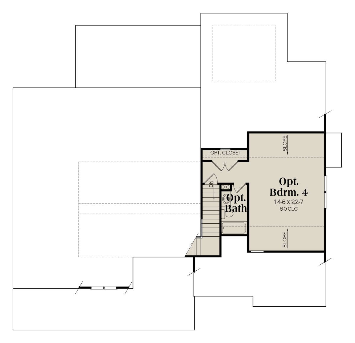 Optional Second Floor for House Plan #009-00294