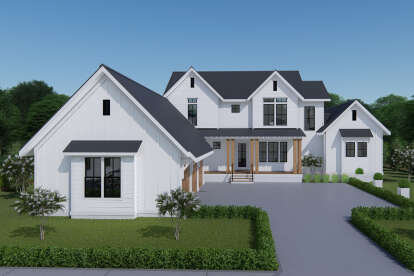 Modern Farmhouse House Plan #3571-00009 Elevation Photo