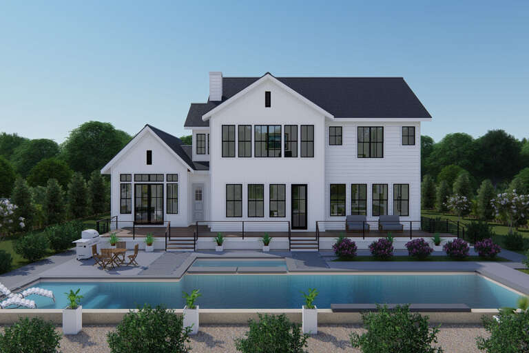 Modern Farmhouse House Plan #3571-00009 Elevation Photo