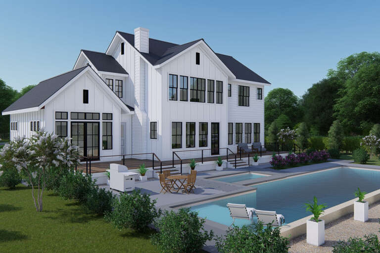 Modern Farmhouse House Plan #3571-00009 Elevation Photo