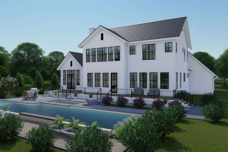Modern Farmhouse House Plan #3571-00009 Elevation Photo