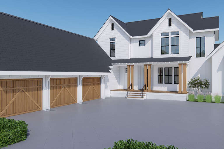 Modern Farmhouse House Plan #3571-00009 Elevation Photo
