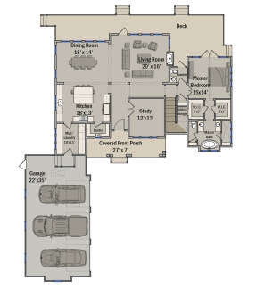 Main Floor for House Plan #3571-00009