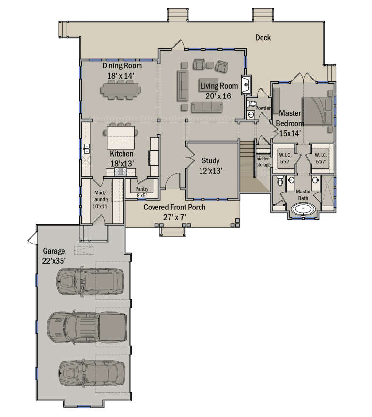 House Plan House Plan #24741 Drawing 1