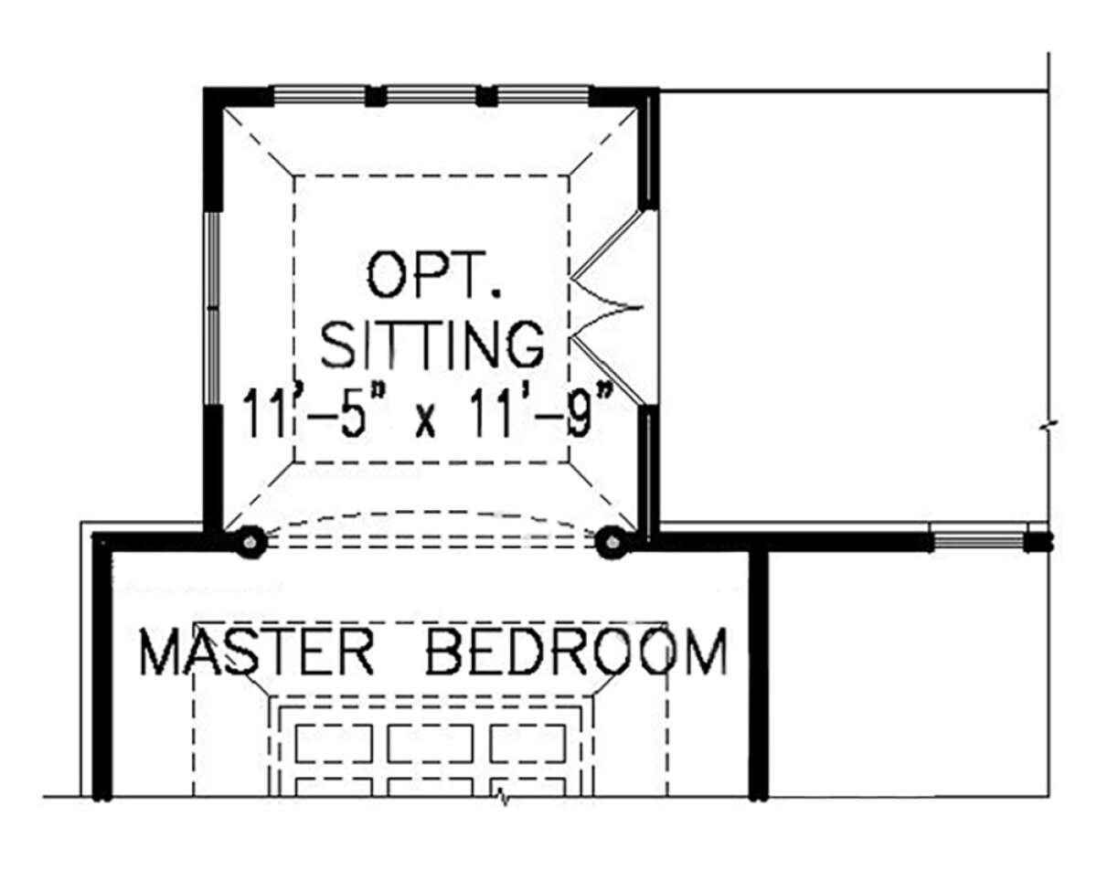 Optional Sitting Room for House Plan #699-00282