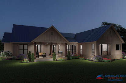 Modern Farmhouse House Plan #041-00230 Elevation Photo