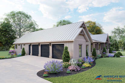 Modern Farmhouse House Plan #041-00230 Elevation Photo