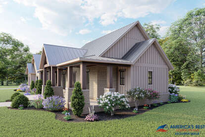 Modern Farmhouse House Plan #041-00230 Elevation Photo