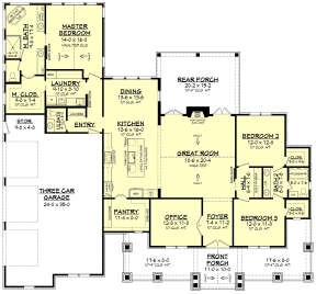 Main Floor for House Plan #041-00230