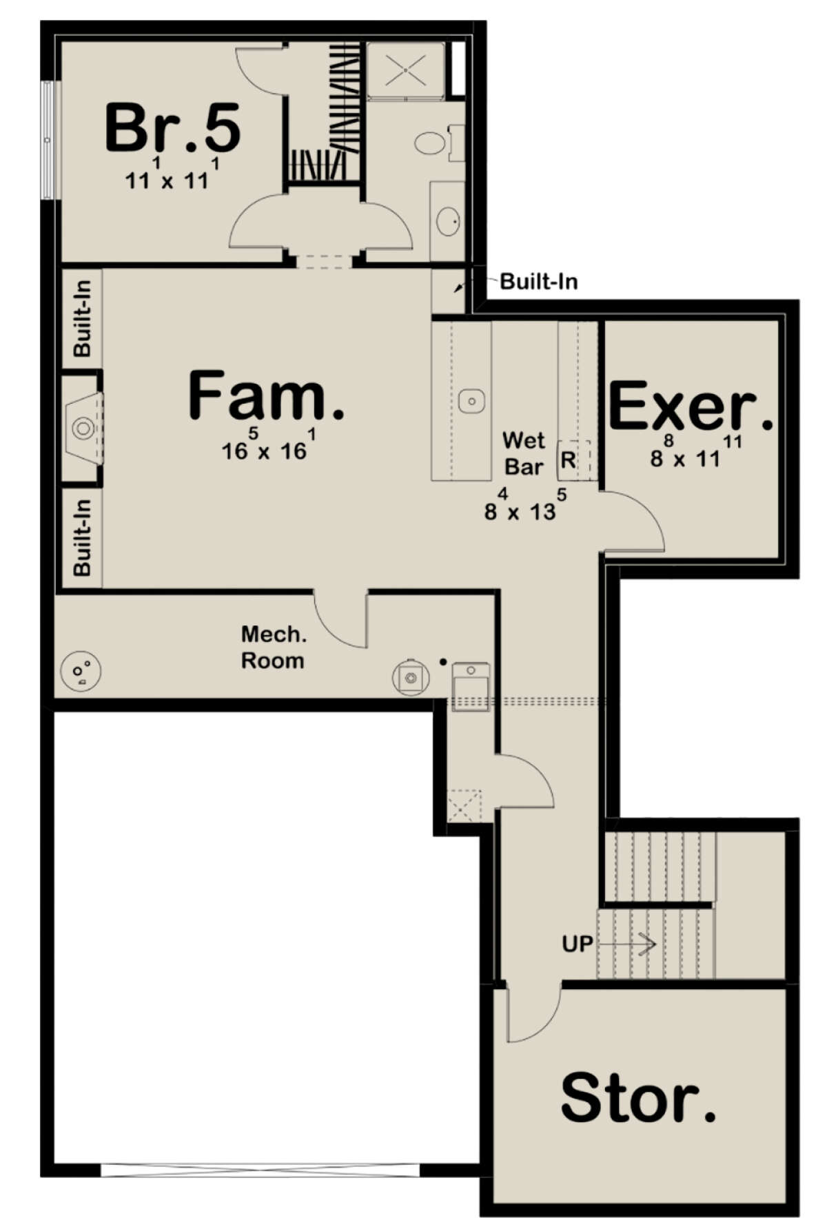 Basement for House Plan #963-00441