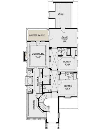 Second Floor for House Plan #5445-00435