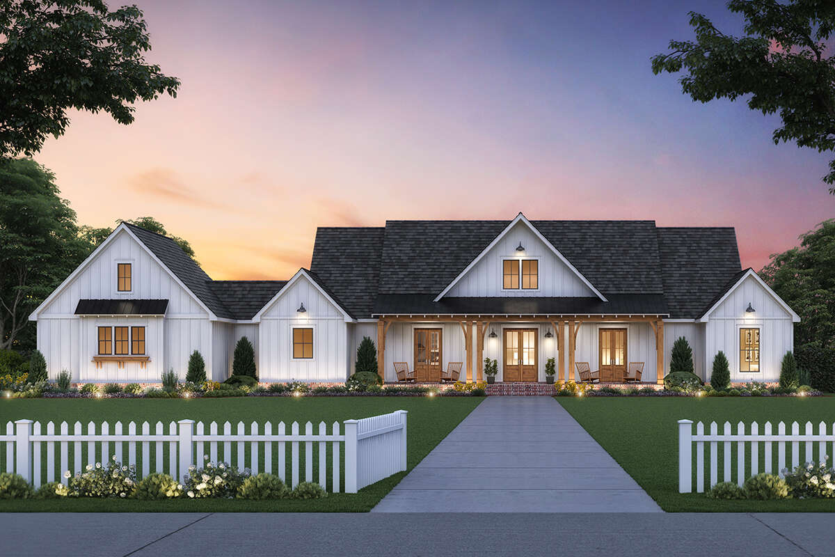 Modern Farmhouse Plan: 2,520 Square Feet, 3 Bedrooms, 2.5 Bathrooms