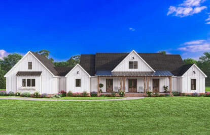 Modern Farmhouse House Plan #4534-00034 Elevation Photo