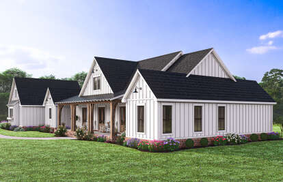 Modern Farmhouse House Plan #4534-00034 Elevation Photo