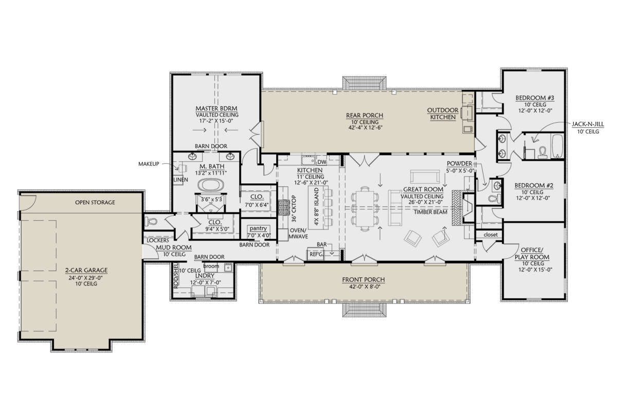 Main Floor for House Plan #4534-00034