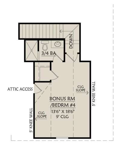 Bonus Room for House Plan #4534-00035