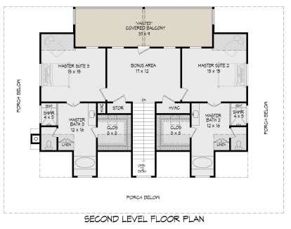 Second Floor for House Plan #940-00248