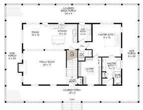 Main Floor w/ Basement Stair Location for House Plan #940-00248