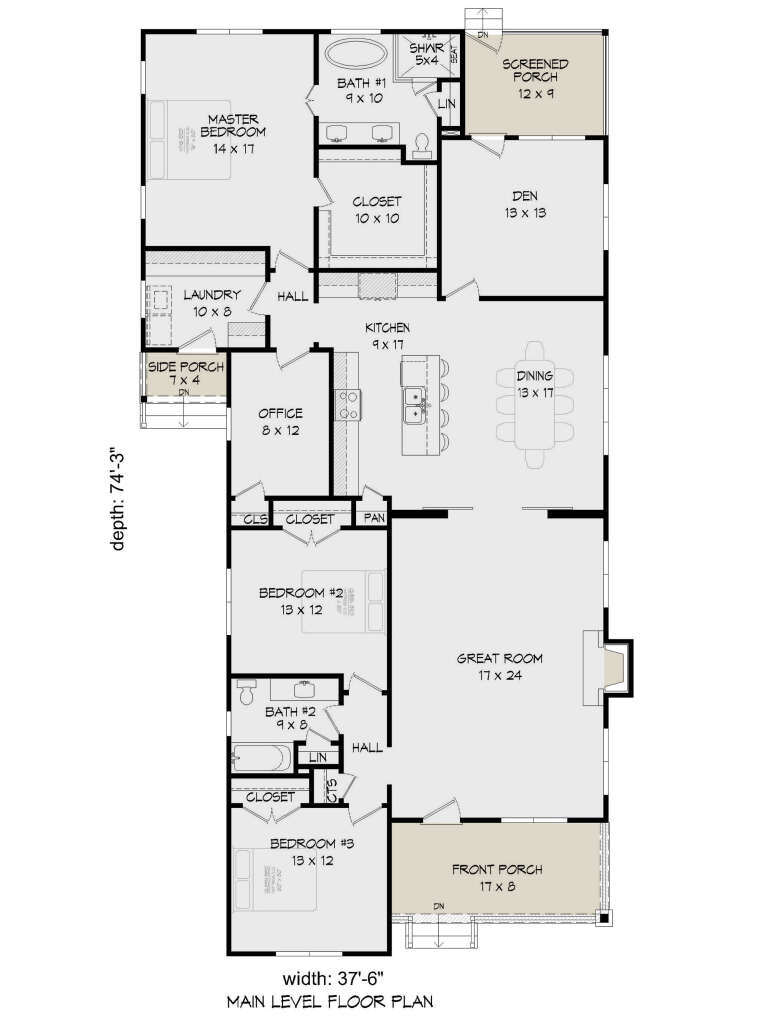 House Plan House Plan #24756 Drawing 1